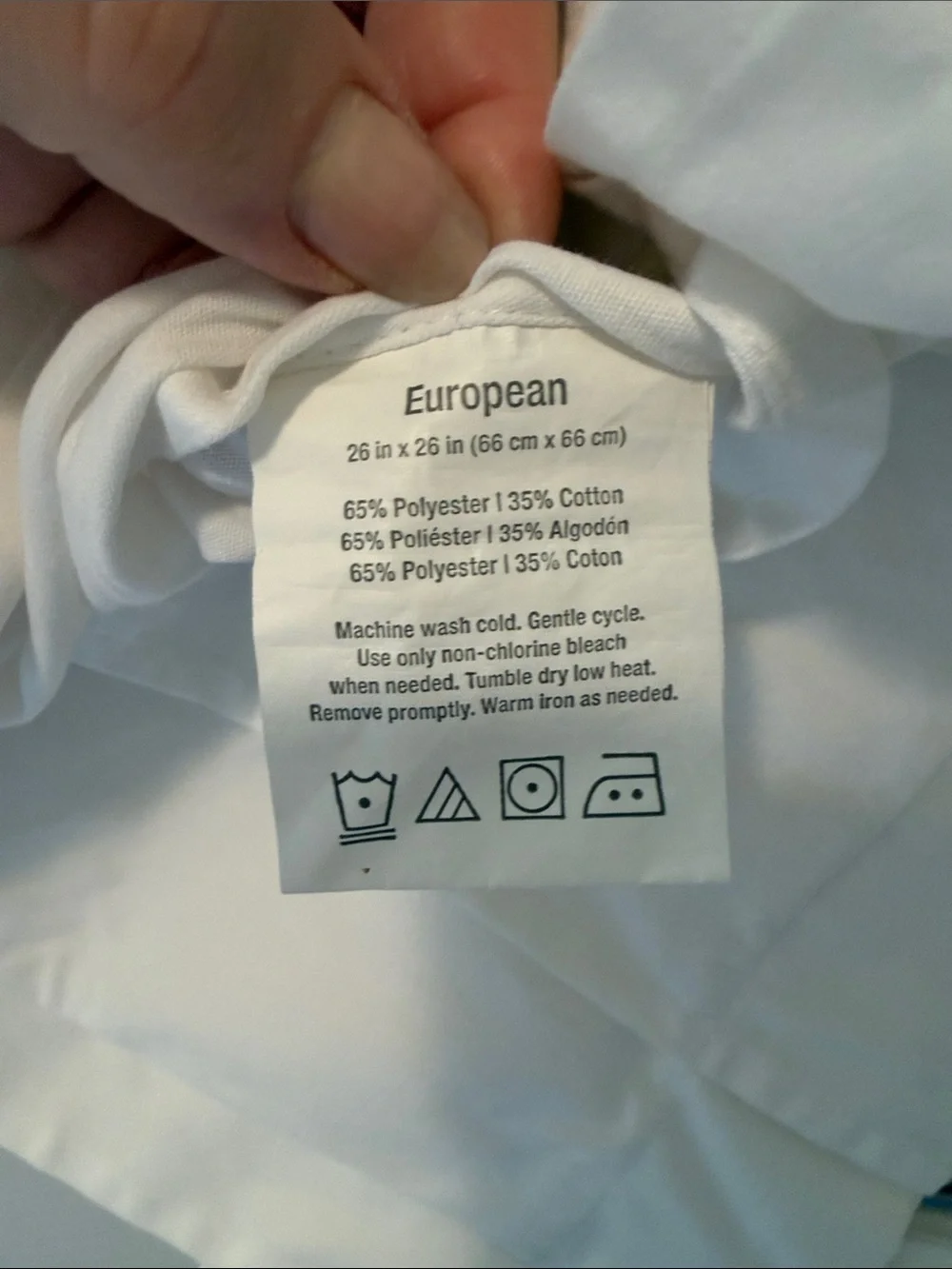 Luxury White Pillow Euro Shams for Home Bedding